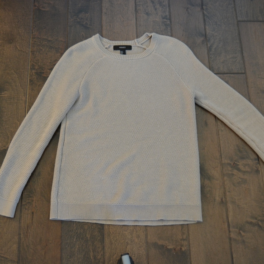 LIGHT BROWN CHUNKY SWEATER
